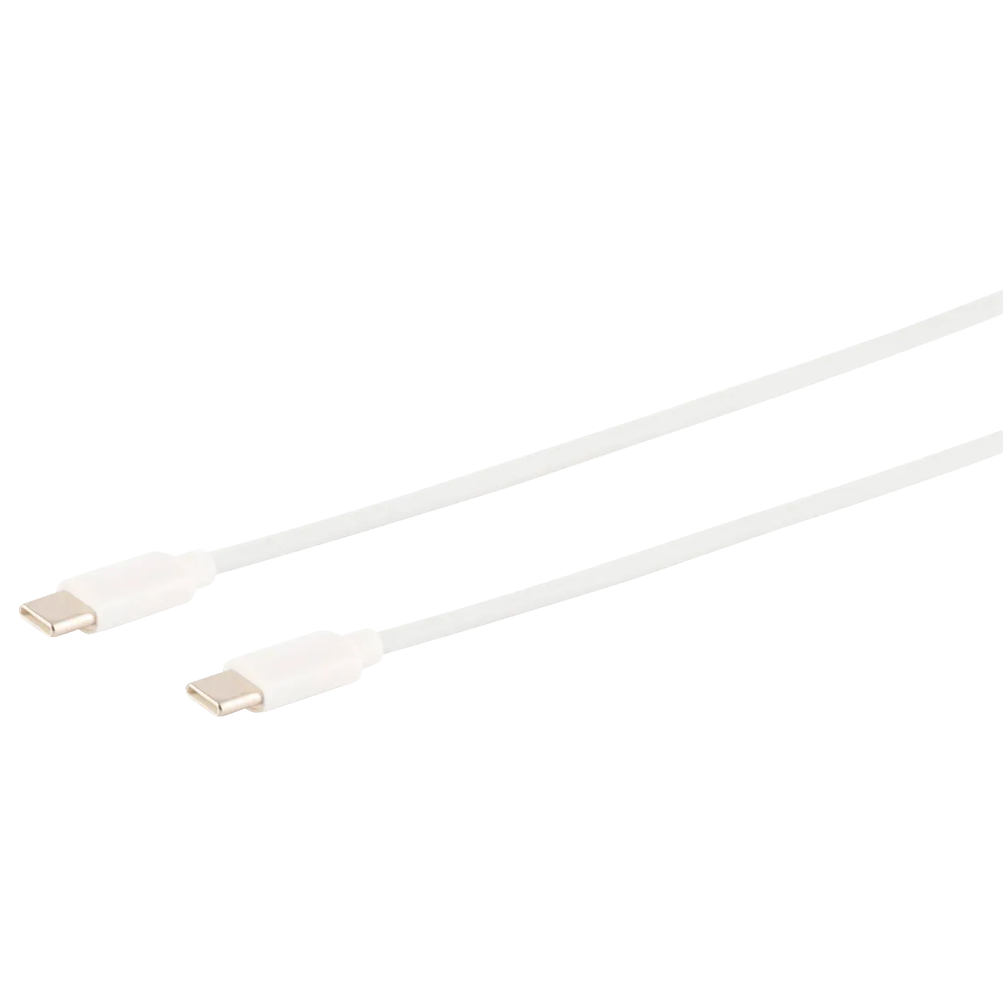 USB Lade-Sync Kabel, USB-C Stecker auf USB-C Stecker, 2.0, ABS, weiß, 1m USB Lade-Sync Kabel, USB-C Stecker auf USB-C Stecker, 2.0, ABS, weiß, 1m