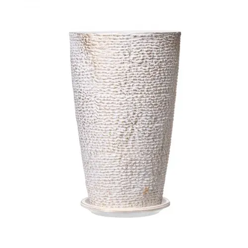 VEVOR Blumentopf, 2er Set, Großer konischer Pflanztopf 530 mm, Blumenkübel Steinfinish, Übertopf, Elegantes Design, Effizientes Drainagesystem, Für Veranda, Patio, Büros, Außen, Innen, Beige – Bild 9