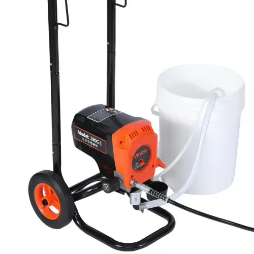 VEVOR Airless-Farbspritzgerät Sprühgerät mit Standfuß 900 W 3300 psi, Farbsprühsystem mit Reinigungsbürste & Schlauch & Verlängerungsstange & Düsen, Farbsprühgerät für Wohnungen, Gebäude – Bild 8