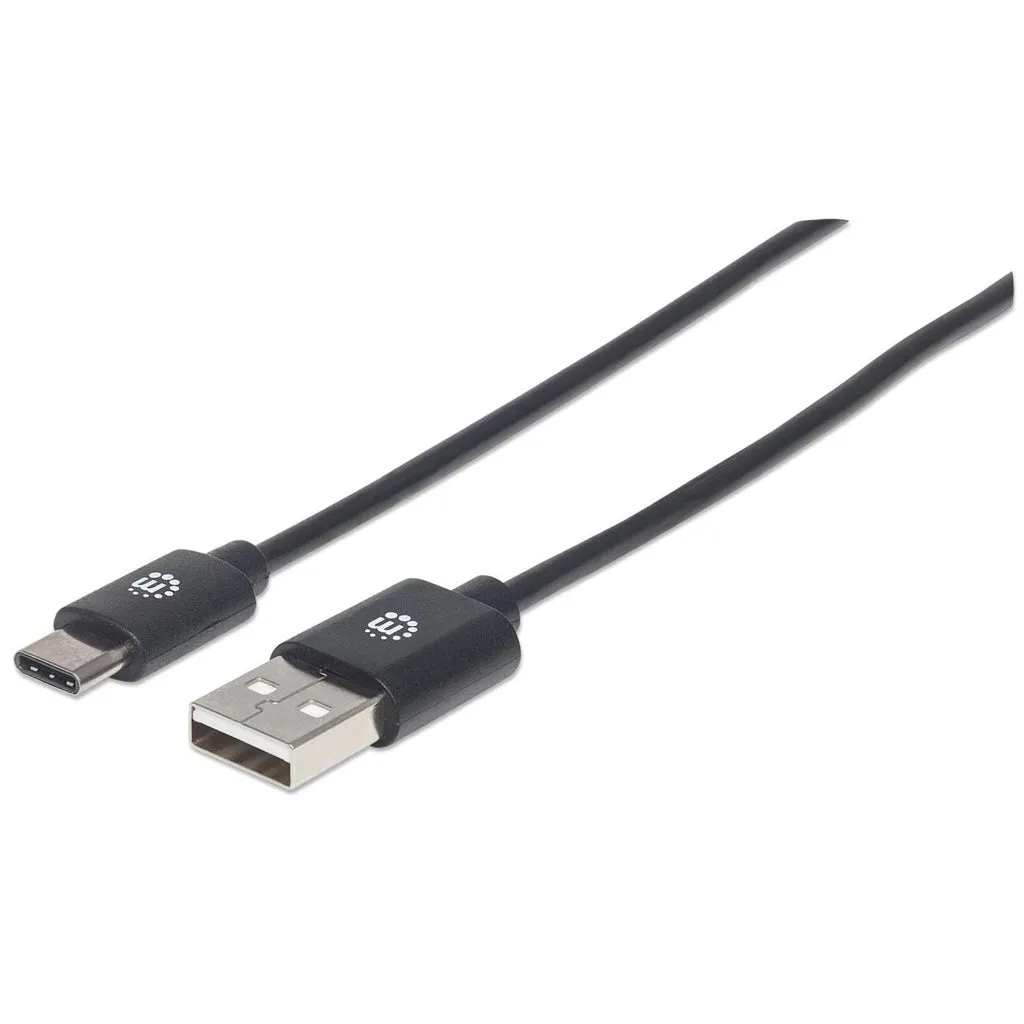 Manhattan Hi-Speed USB C Anschlusskabel, USB 2.0, Typ A Stecker – Typ C Stecker, 480 Mbps, 1 m, Schwarz Manhattan Hi-Speed USB C Anschlusskabel, USB 2.0, Typ A Stecker – Typ C Stecker, 480 Mbps, 1 m, Schwarz