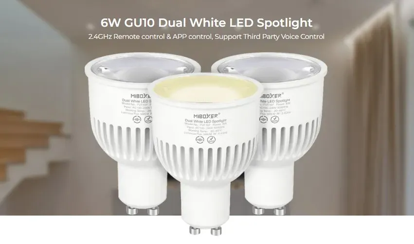 MiBoxer FUT107 GU10 LED Spot dimmbar Farbtemperatur 6W IP20 – Bild 4