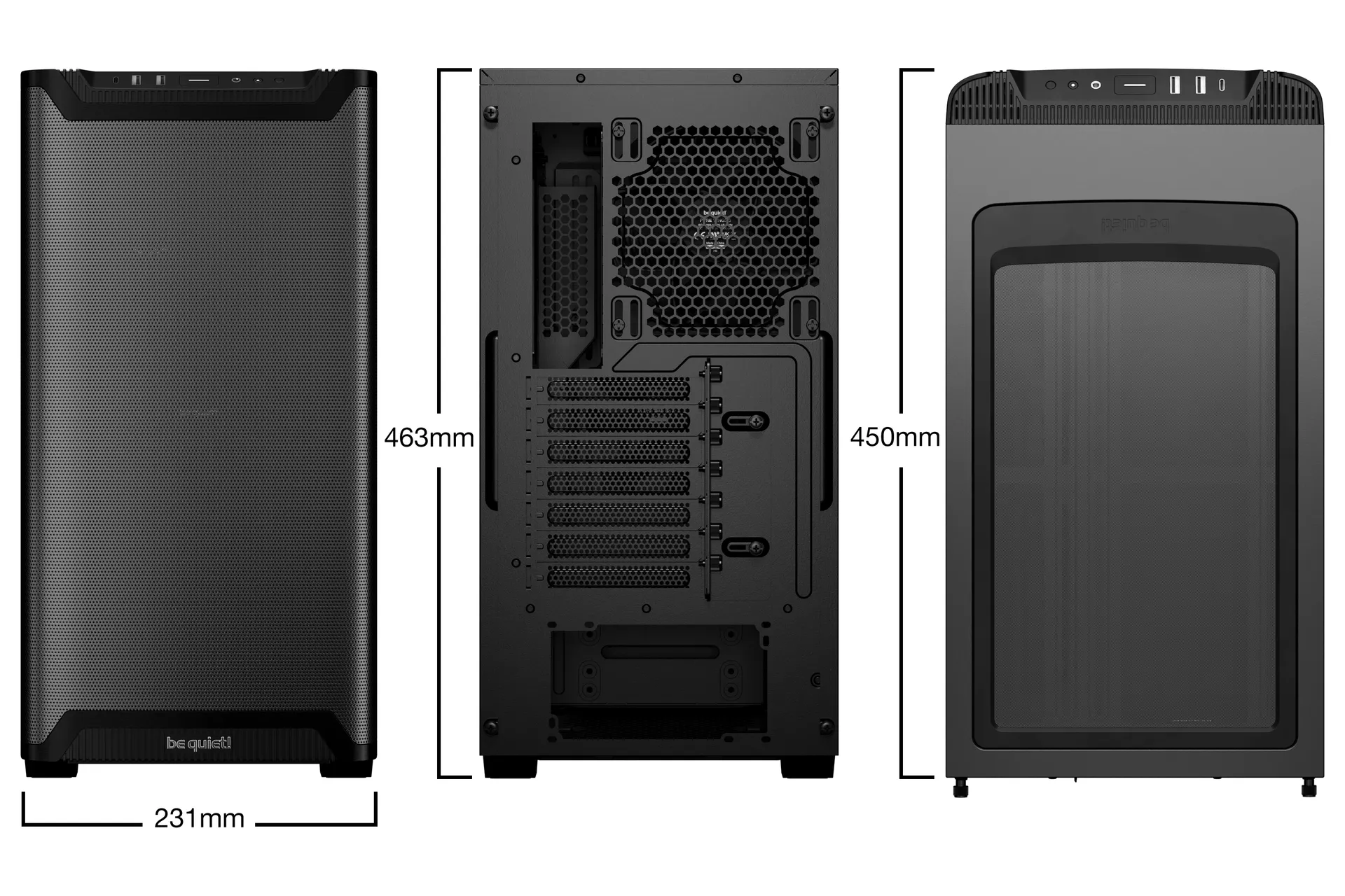 be quiet! PURE BASE 501 Airflow Black Midi Tower Schwarz – Bild 2