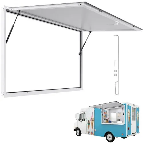 VEVOR Imbissfenster (1880 x 1016 mm), Servicefenster mit Aluminiumrahmen für Imbissanhänger, Servierfenster mit 85°-Öffnungswinkel für Imbisswagen, regenwasserbeständiges Konzessionsfenster VEVOR Imbissfenster (1880 x 1016 mm), Servicefenster mit Aluminiumrahmen für Imbissanhänger, Servierfenster mit 85°-Öffnungswinkel für Imbisswagen, regenwasserbeständiges Konzessionsfenster