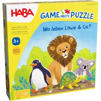 Game meets Puzzle – Wo leben Löwe & Co.?, Brettspiel Game meets Puzzle – Wo leben Löwe & Co.?, Brettspiel