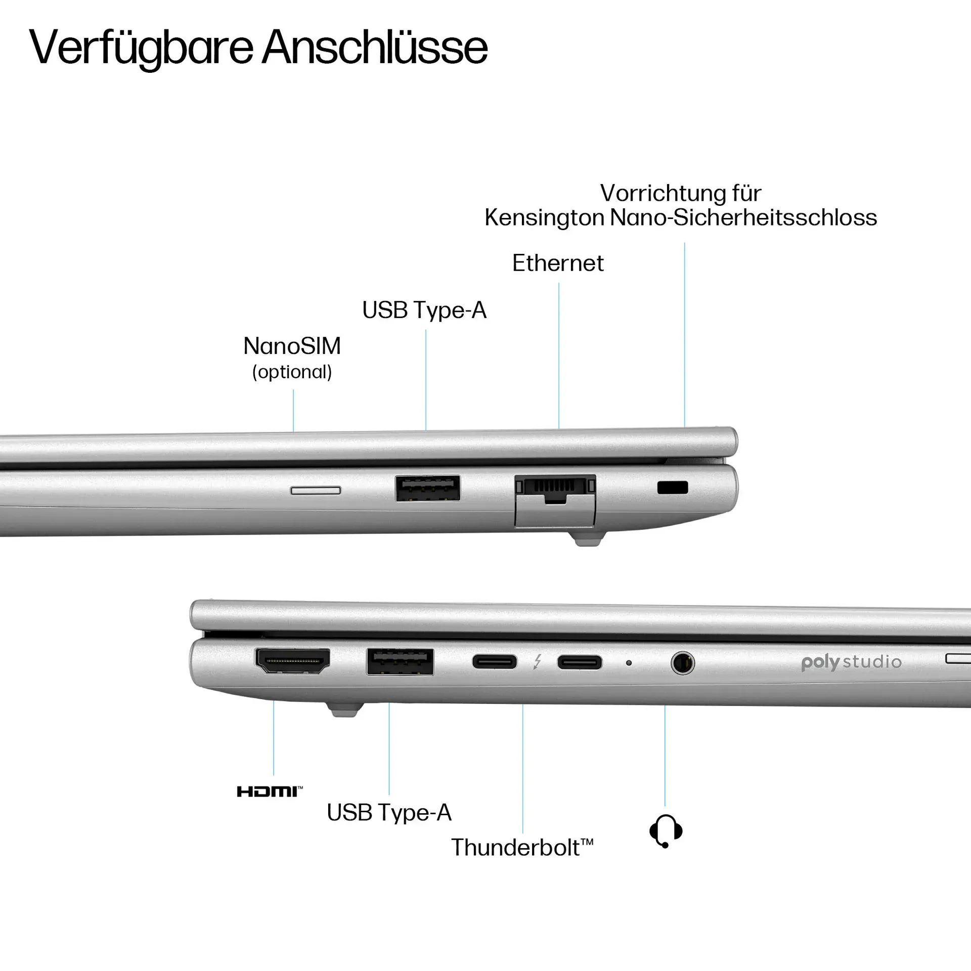 HP EliteBook 6 G1i AI PC Intel Core Ultra 7 255U Laptop 33,8 cm (13.3") WUXGA 32 GB DDR5-SDRAM 1 TB SSD Wi-Fi 7 (802.11be) Windows 11 Pro Silber – Bild 5