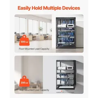 VEVOR 16U Open Frame Netzwerk-Rack, 585 mm Tiefe, zur Wandmontage oder als Stand-Server-Rack, 4-Pfosten-Rack mit belüfteten Regalen & Montagezubehör, für Netzwerk-IT-Geräte & AV-Ausrüstung VEVOR 16U Open Frame Netzwerk-Rack, 585 mm Tiefe, zur Wandmontage oder als Stand-Server-Rack, 4-Pfosten-Rack mit belüfteten Regalen & Montagezubehör, für Netzwerk-IT-Geräte & AV-Ausrüstung