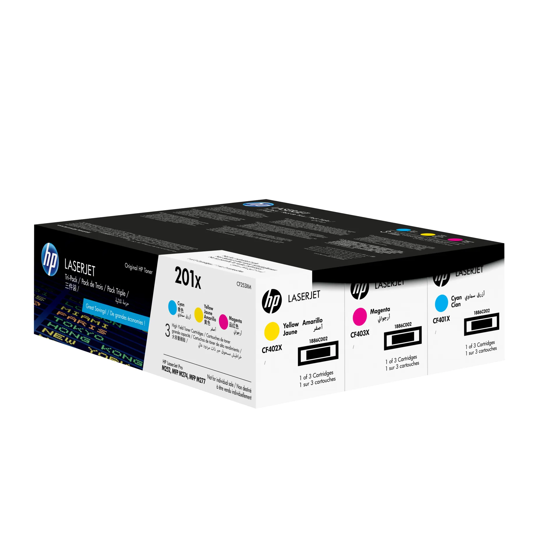HP 201X 3er-Pack Cyan/Magenta/Gelb Original LaserJet Tonerkartuschen mit hoher Reichweite – Bild 4