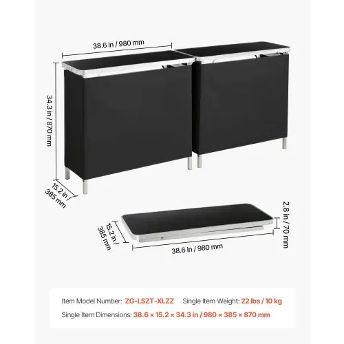 VEVOR Messetheke Klappbar, 2er-Pack 980x385x870 mm, Empfangstheke mit Tragetasche, Ablagefach, Rezeptionstheke, Messestand, Bartisch, Faltbare Mobile Barstation für Veranstaltungen, Partys & Messen – Bild 6