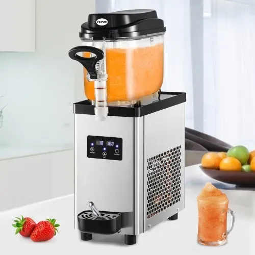 VEVOR Kommerzielle Slushy-Maschine, 6L Tassen Einzelschüssel Slush Ice Maschine, 300W 220V, Edelstahl Margarita Smoothie Frozen Drink Maker, Slushie Maschine für Supermärkte, Cafés, Restaurants, Bars – Bild 7