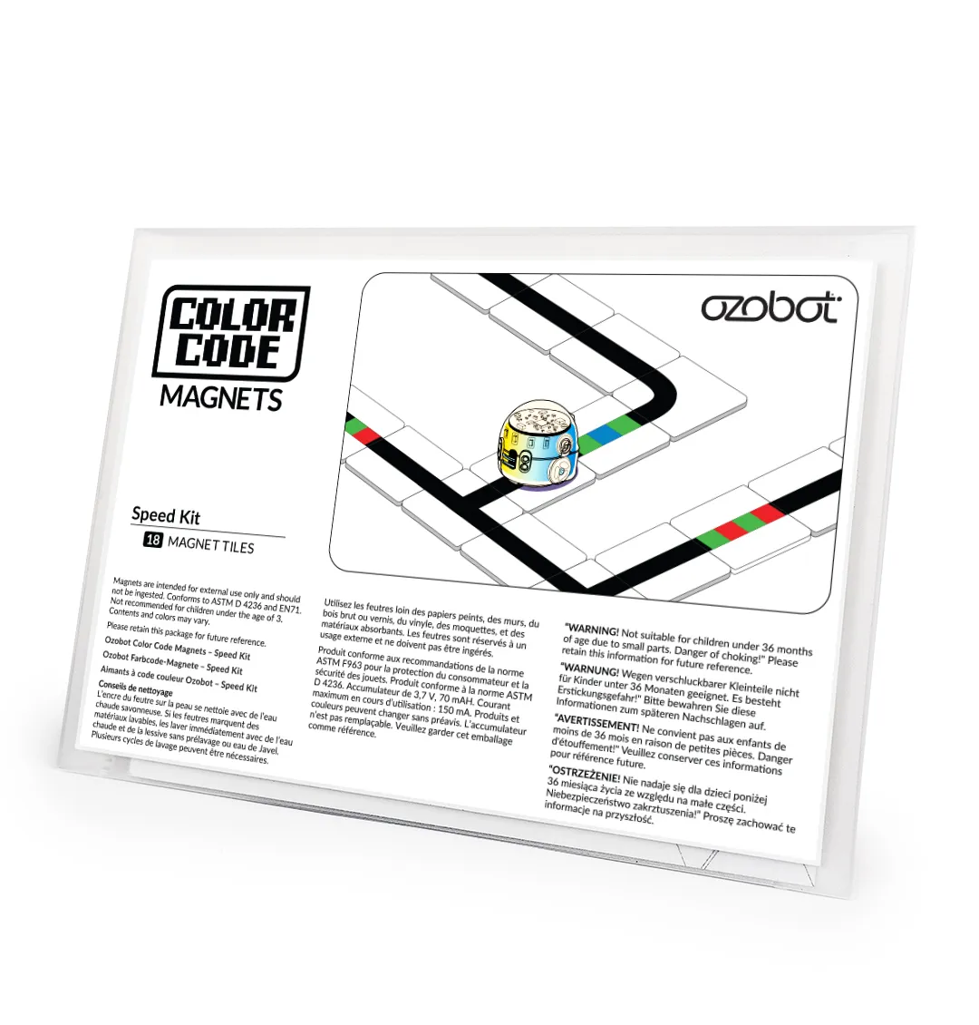 Ozobot MINT Geschwindigkeit Set Magnetische Farbcode Kacheln "Color Code Magnets Speed Kit" – Bild 2