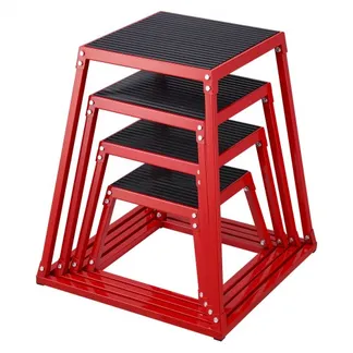 VEVOR 4-teilige Plyometrische Sprungboxen, 305/458/609/762 mm Plyometric Box Rot, Rutschfestes Fitness-Übungs-Step-Up-Box-Set für Heim-Fitness-Training, Konditions-Krafttraining, Jump Training Tragbar VEVOR 4-teilige Plyometrische Sprungboxen, 305/458/609/762 mm Plyometric Box Rot, Rutschfestes Fitness-Übungs-Step-Up-Box-Set für Heim-Fitness-Training, Konditions-Krafttraining, Jump Training Tragbar