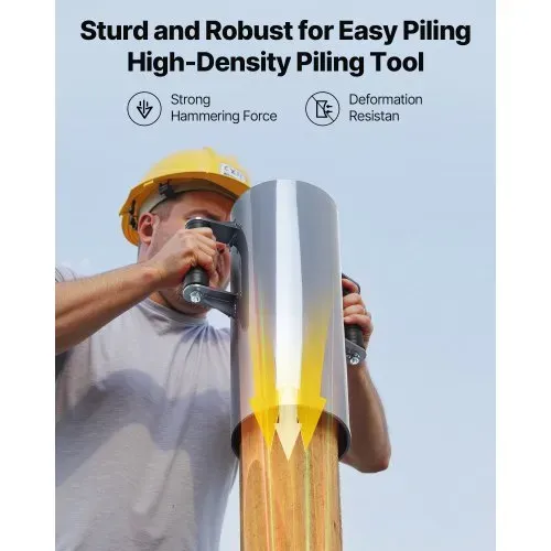 VEVOR Pfahlramme, Handramme mit 2 Handgriffen, Pfostenramme für Holzzäune, Zaunpfahlramme für T-Pfosten mit Innendurchmesser bis zu 15,5 cm, Ideal für Bauernhof, Garten, Hof, 430x308x165,5 mm VEVOR Pfahlramme, Handramme mit 2 Handgriffen, Pfostenramme für Holzzäune, Zaunpfahlramme für T-Pfosten mit Innendurchmesser bis zu 15,5 cm, Ideal für Bauernhof, Garten, Hof, 430x308x165,5 mm