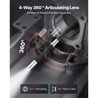 VEVOR Drehbare Endoskopkamera mit Licht, Inspektionskamera mit 360° beweglichem Kopf, IP67 Wasserdichte Rohrkamera mit 4,5 Zoll Display 1,5 m Kabel 3000 mAh Akku, 6,2 mm Boreskopkamera für Auto Haus VEVOR Drehbare Endoskopkamera mit Licht, Inspektionskamera mit 360° beweglichem Kopf, IP67 Wasserdichte Rohrkamera mit 4,5 Zoll Display 1,5 m Kabel 3000 mAh Akku, 6,2 mm Boreskopkamera für Auto Haus