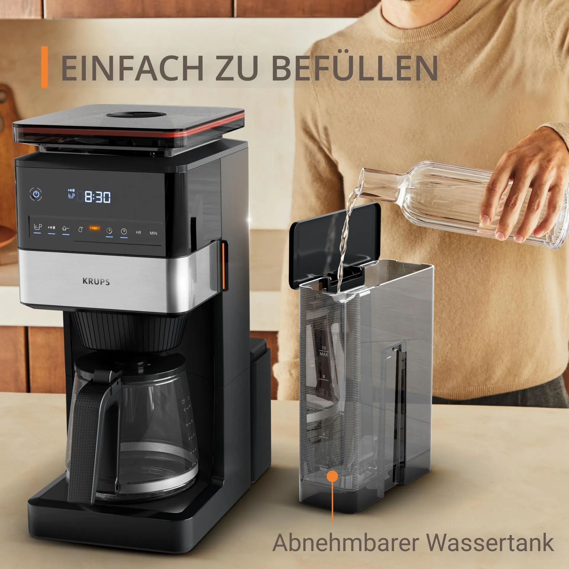 Krups Aroma Partner KM8428 Kaffeemaschine Vollautomatisch Filterkaffeemaschine 1,5 l – Bild 4