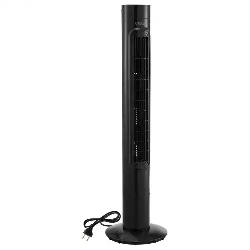 VEVOR 50W Turmventilator, 985 mm Säulenventilator mit 3 Geschwindigkeiten 3 Modi 7,5 Std. Timer, 50° Oszillierender Ventilator mit Fernbedienung, Leiser Standventilator für Schlafzimmer Büro, Schwarz – Bild 8