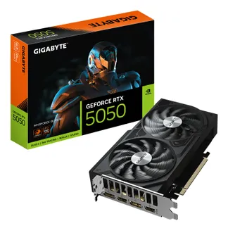 GIGABYTE GeForce RTX 5050 WINDFORCE OC V2 8G Grafikkarte – 8GB GDDR6, 128bit, PCI-E 5.0, 2572MHz Kerntakt, 2 x DP, 2 x HDMI, NVIDIA DLSS 4, GV-N5050WF2OCV2-8GD GIGABYTE GeForce RTX 5050 WINDFORCE OC V2 8G Grafikkarte – 8GB GDDR6, 128bit, PCI-E 5.0, 2572MHz Kerntakt, 2 x DP, 2 x HDMI, NVIDIA DLSS 4, GV-N5050WF2OCV2-8GD