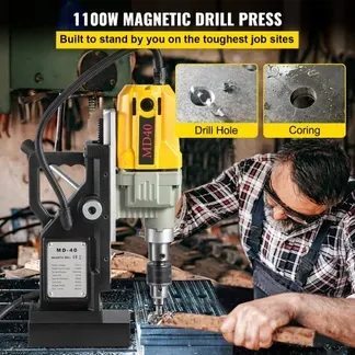 VEVOR 1100 W Magnetbohrer Magnetbohrmaschine 12000 N Elektrische Kernbohrmaschine Industrielle Bohrmaschine mit 12 Bohrer, Max. Tiefe 55 mm, für Schiffs-und Brückenbau Industrie Stahlbau VEVOR 1100 W Magnetbohrer Magnetbohrmaschine 12000 N Elektrische Kernbohrmaschine Industrielle Bohrmaschine mit 12 Bohrer, Max. Tiefe 55 mm, für Schiffs-und Brückenbau Industrie Stahlbau