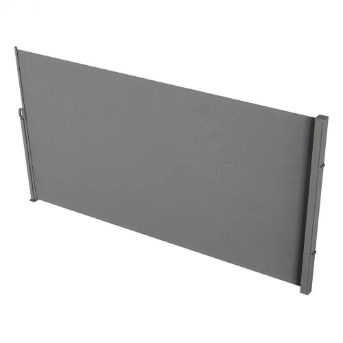 VEVOR Seitenmarkise 200 x 300 cm Seitenwandmarkise aus 180 g/m² Polyestergewebe mit PU-Beschichtung Markise einziehbarer Griff mit Federmechanismus Sichtschutz Blickschutz für Balkone Innenhöfe Grau – Bild 9