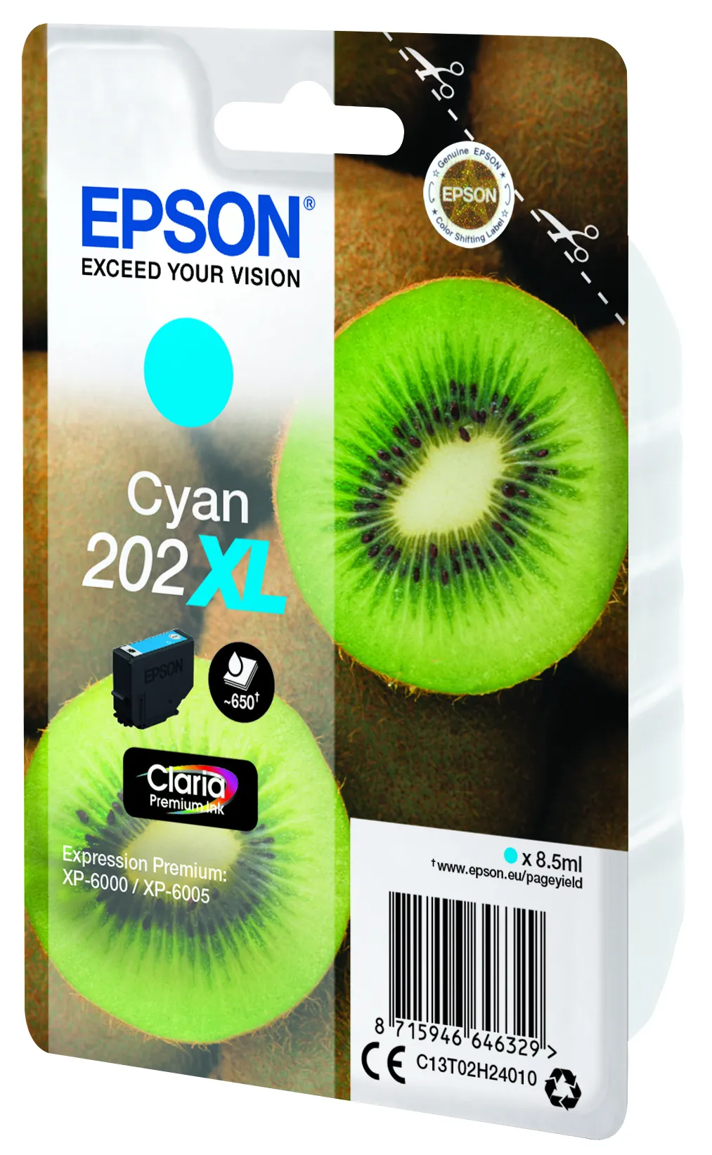Epson Kiwi Singlepack Cyan 202XL Claria Premium Ink – Bild 2