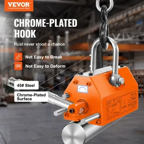 VEVOR Lasthebemagnet Kranmagnet (2000 kg Tragfähigkeit, 5000 kg Zugkraft, -40 bis 80 ℃), 14 Stk. Magnete Handgesteuertes Gabelanheben Magnetlifter Magnetheber Gelb Neodymium Lifting Magnet Werkzeug VEVOR Lasthebemagnet Kranmagnet (2000 kg Tragfähigkeit, 5000 kg Zugkraft, -40 bis 80 ℃), 14 Stk. Magnete Handgesteuertes Gabelanheben Magnetlifter Magnetheber Gelb Neodymium Lifting Magnet Werkzeug