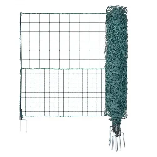 VEVOR Begrenzungszaun 25x1,05 m, Weidezaun aus PE, Mobiler Hundezaun mit Doppelspitzenpfählen & Abspannseilen, Hühnerzaun, Gartenzaun, Campingzaun für Hunde, Hühner, Pflanzen, Außenbereiche – Bild 8
