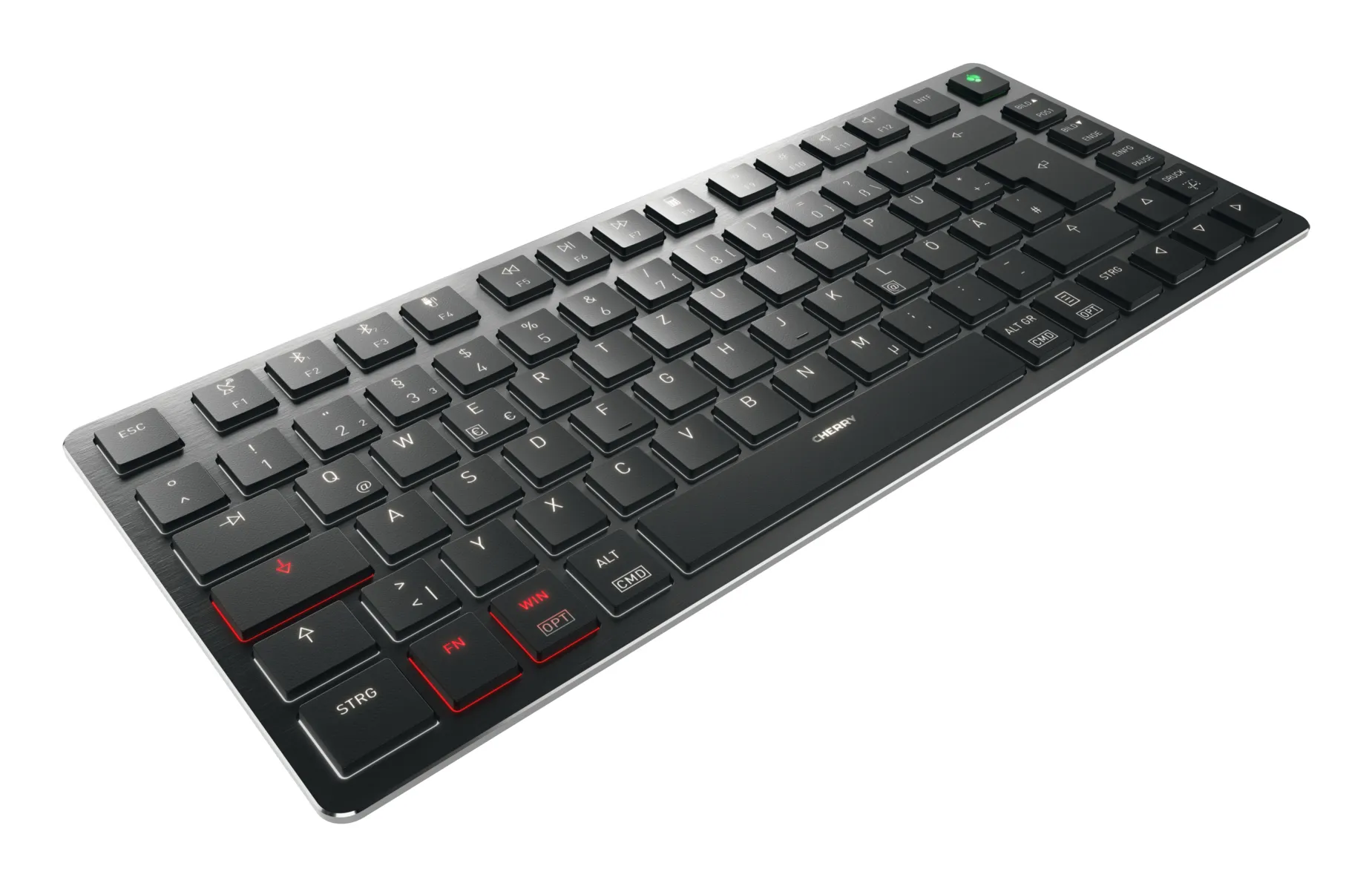 CHERRY KW X ULP 2.0 MINI Tastatur Heimbüro USB + RF Wireless + Bluetooth QWERTZ Deutsch Schwarz – Bild 2