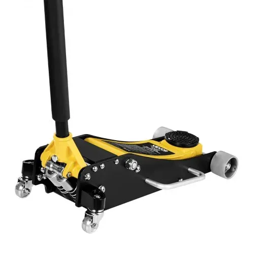VEVOR Rangierwagenheber Wagenheber mit niedrigem Profil & 360° Rollen 2,5 t, Doppelkolben-Schnellhubpumpe, 95–475 mm Hubhöhe, hydraulische Wagenheber für kompakte SUVs Gelb + Schwarz – Bild 9