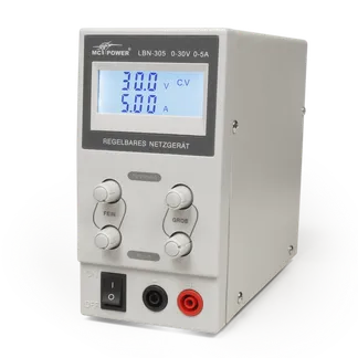 Labornetzgerät McPower “LBN-305“, 0-30 V, 0-5 A regelbar, LC-Anzeige Labornetzgerät McPower “LBN-305“, 0-30 V, 0-5 A regelbar, LC-Anzeige