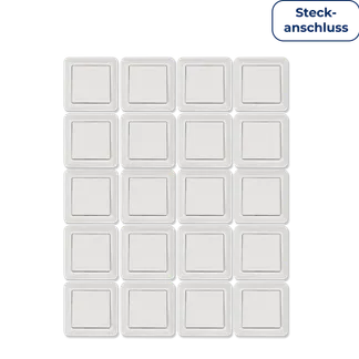 Wechselschalter McPower “Cup“ Steckanschluss, weiß, inkl. Rahmen, 20er-Pack Wechselschalter McPower “Cup“ Steckanschluss, weiß, inkl. Rahmen, 20er-Pack