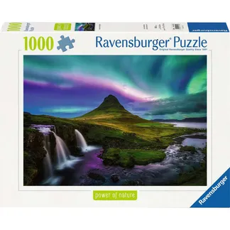 Puzzle Power of Nature – Nordlichter über Kirkjufell Puzzle Power of Nature – Nordlichter über Kirkjufell