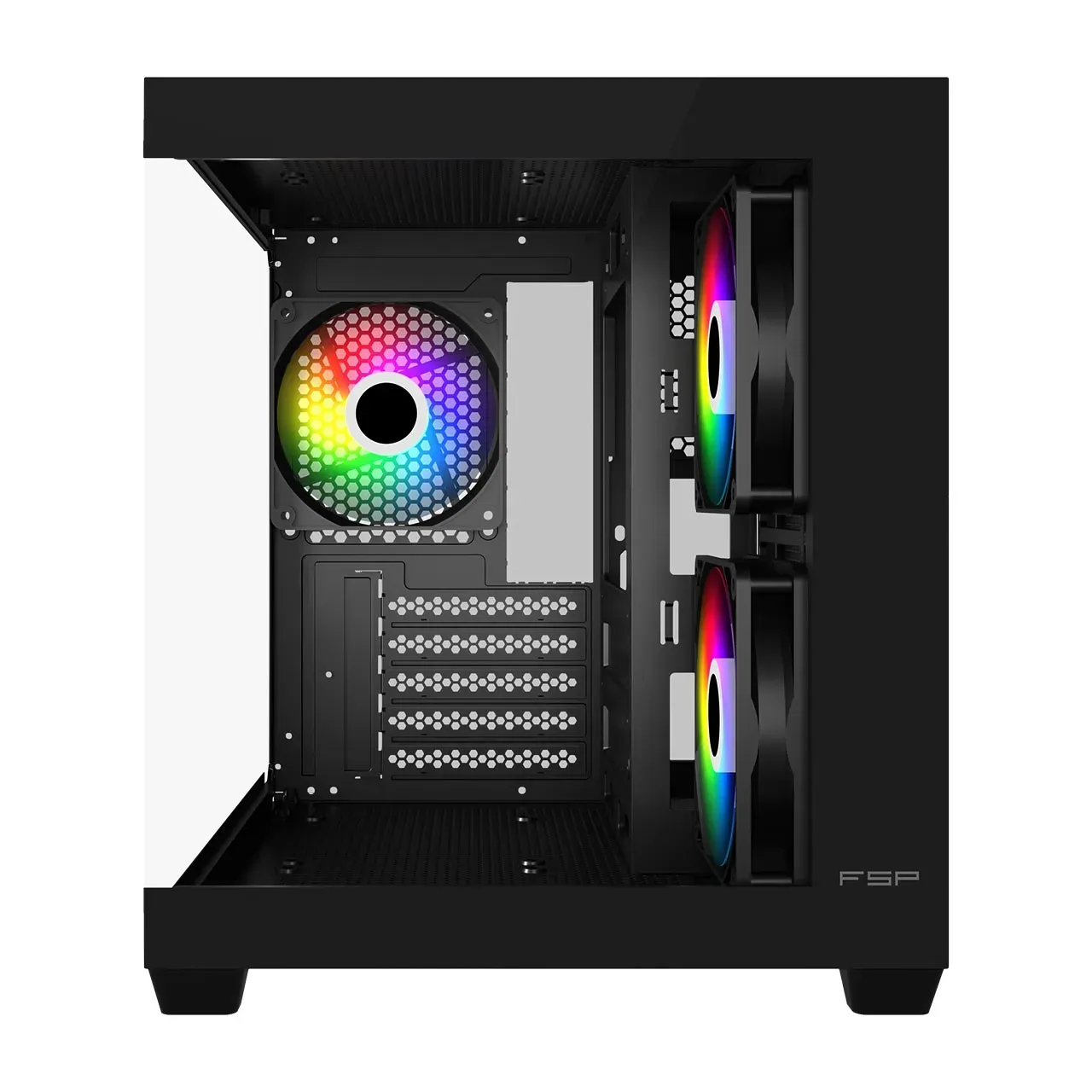 FSP S140-BA Gehäuse Mini Tower mITX, mATX Schwarz ARGB – Bild 3