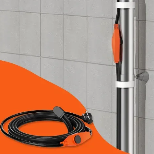 VEVOR Frostschutz Heizkabel, 4 m, 23 W/m, Heizkabel für Rohre mit eingebautem Thermostat, Rohrheizkabel zum Schützen von PVC-Schläuchen, Metall- & Kunststoffrohren vor dem Einfrieren – Bild 7