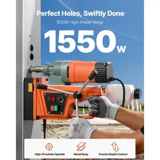 VEVOR Magnetbohrmaschine, 1550-W-Motor, Magnetbohrer 50 mm Kernbohrdurchmesser, 13000 N Magnetkraft, Drehzahlregelung 0–550 U/min, Kernbohrmaschine für Metalloberflächen, Heimwerkerbedarf VEVOR Magnetbohrmaschine, 1550-W-Motor, Magnetbohrer 50 mm Kernbohrdurchmesser, 13000 N Magnetkraft, Drehzahlregelung 0–550 U/min, Kernbohrmaschine für Metalloberflächen, Heimwerkerbedarf