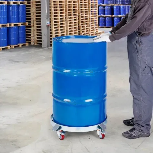 VEVOR 2x Fassroller 250L Transportroller Kohlenstoffstahl Rollbrett Innendurchmesser Ø 607mm Fasswagen mit 4 Universalrädern mit Bremsen Rollwagen Transportwagen zum Transport von Fass bis zu 454kg – Bild 7