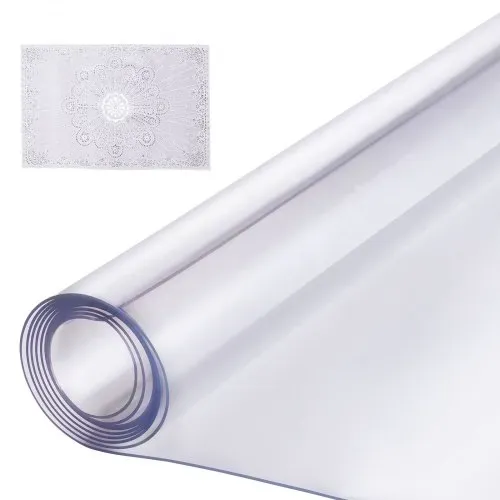 VEVOR Kunststoff-Tischdecke, 61 x 243 cm, 1,5 mm dick, transparenter Tischschutz, rechteckige PVC-Schreibtischunterlage, wasserdichte und leicht zu reinigende Schreibtischunterlage, Tischdecke, für Büro, Kommode, Esszimmertisch, Nachttisch VEVOR Kunststoff-Tischdecke, 61 x 243 cm, 1,5 mm dick, transparenter Tischschutz, rechteckige PVC-Schreibtischunterlage, wasserdichte und leicht zu reinigende Schreibtischunterlage, Tischdecke, für Büro, Kommode, Esszimmertisch, Nachttisch