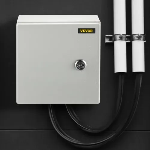 VEVOR Stahl-Elektrokasten, Elektrogehäuse, 20x20x15 cm, Kohlenstoffstahl, IP65 – Bild 7