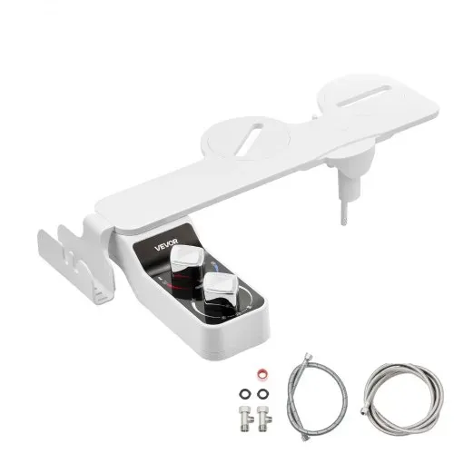 VEVOR Bidet-Toilettenaufsatz 7 mm ultradünner Toilettensitz-Aufsatz mit 2 einziehbaren Düsen (Kaltwasser / Warmwasser) & 2 Drehknöpfen & einstellbarm Wasserdruck für die Gesäß- und Intimwäsche – Bild 8