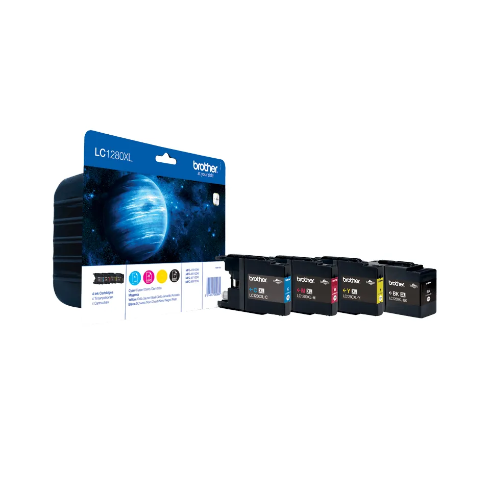 Brother Jumbo-Tintenpatronen-Pack: Cyan / Magenta / Gelb / Schwarz Brother Jumbo-Tintenpatronen-Pack: Cyan / Magenta / Gelb / Schwarz