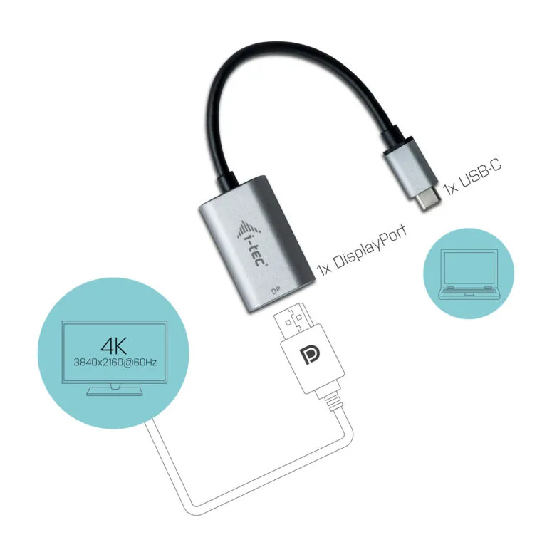 i-tec Metal USB-C Display Port Adapter 4K/60Hz – Bild 3