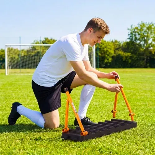 VEVOR Fußball Rebound Board 95 x 25 cm, Prellwand Brett Tragbar mit Doppeloberflächen und 3 Verstellbaren Winkeln, Fußballprellwand aus PP, Balltrainingsgerät für Pass- und Reaktionsübungen – Bild 7