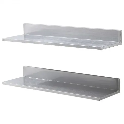 VEVOR Gewürzregal Wandregal 2-teilig, Hängendes Küchenregal 762 x 218 x 85 mm, Schweberegal Edelstahl 20 kg Belastbar, Regalbrett Wandboard Gewürzregal Geeignet für Küchen, Restaurants, Hotels usw. – Bild 9