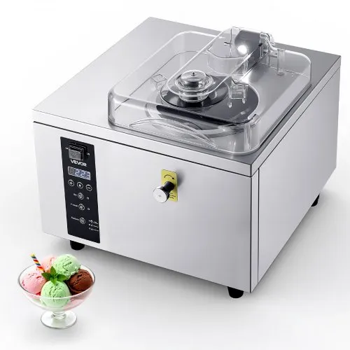 VEVOR Gewerbliche Eismaschine für Gelato 500 W, 5 L/h, Eiscrememaschine mit 2,8 L Edelstahlzylinder (304) & Selbstreinigendem LED-Bedienfeld & Hoher Produktivität für Snackbars Restaurants VEVOR Gewerbliche Eismaschine für Gelato 500 W, 5 L/h, Eiscrememaschine mit 2,8 L Edelstahlzylinder (304) & Selbstreinigendem LED-Bedienfeld & Hoher Produktivität für Snackbars Restaurants