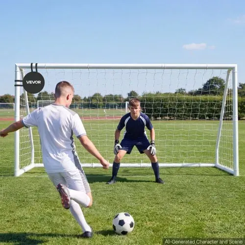 VEVOR Fußballtor 365 x 182 cm Tragbares PVC Outdoor-Soccertor mit PE-Netz, für Gärten, Parks und Schulen, Wetterfest, mit Bodenankern, Zielscheibe, 600D-Oxford-Tasche und Stabilität bei über 110 km/h – Bild 7