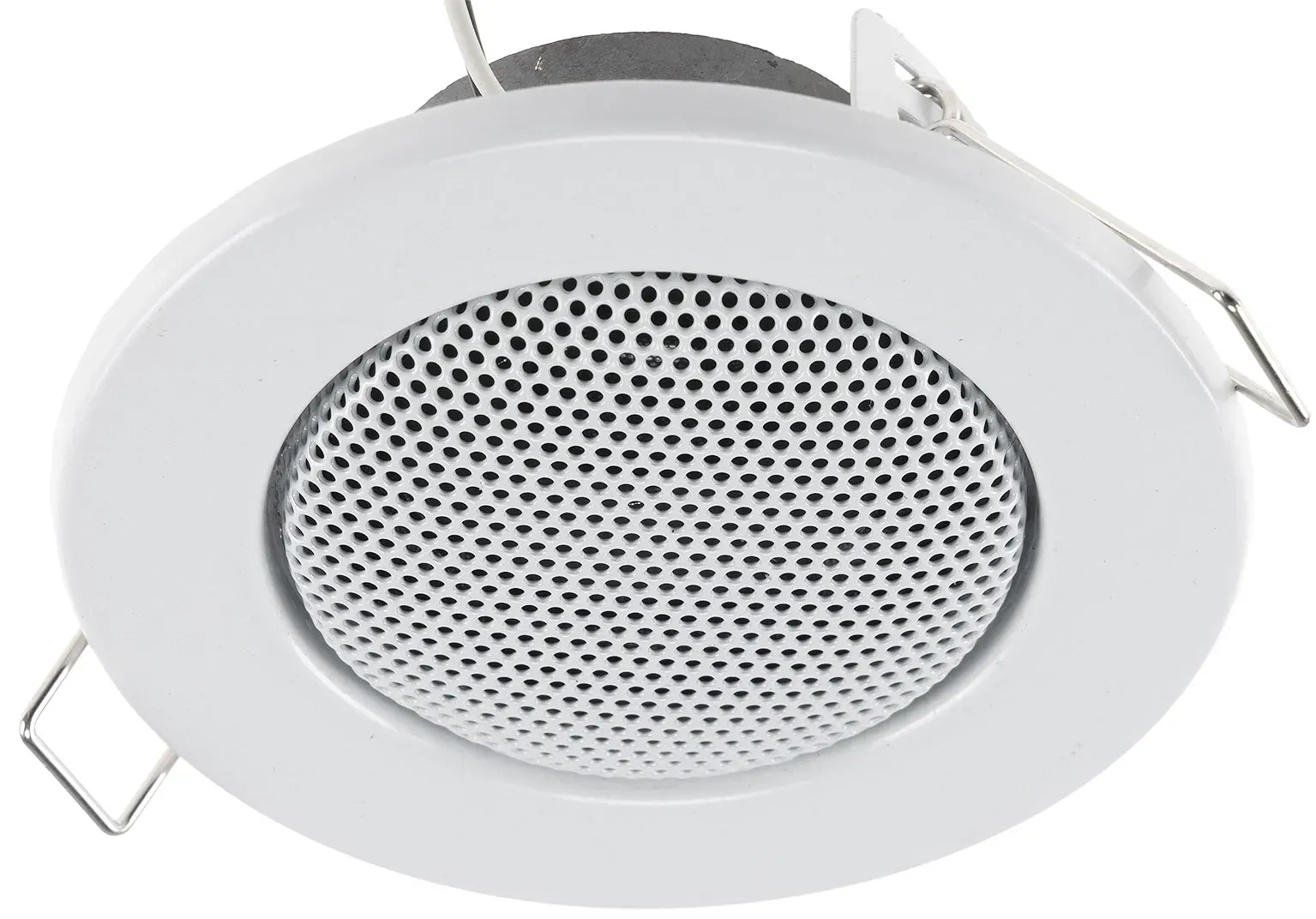 Decken-Einbaulautsprecher „CTE-8W“ Halogen-Look, 8cm Ø, 6cm Einbau, weiß Decken-Einbaulautsprecher „CTE-8W“ Halogen-Look, 8cm Ø, 6cm Einbau, weiß