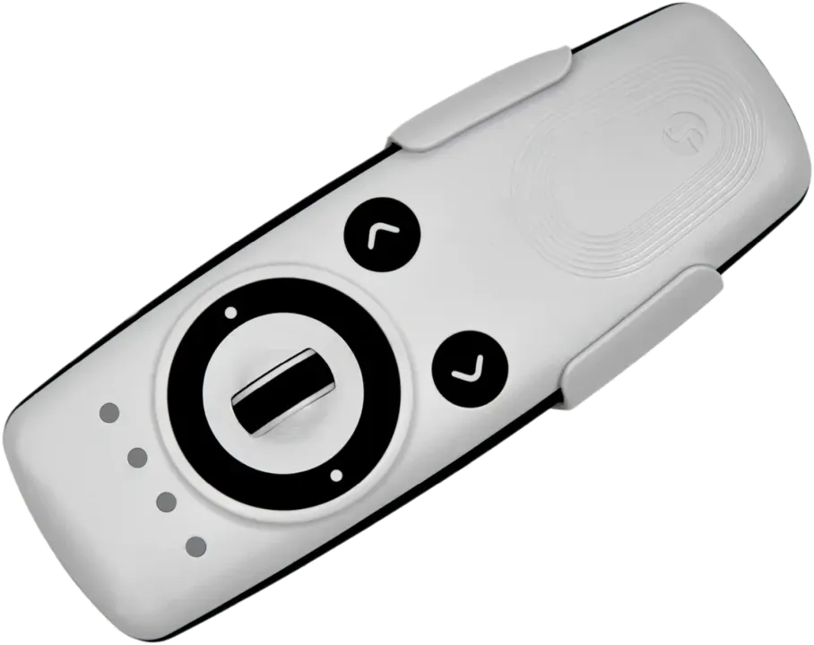 Shelly · Plug & Play · "Blu Remote Control ZB white" · Fernbedienung inkl. Halterung · BT · Zigbee · 4 Kanäle · Gestensteuerung · Scrollrad · 2x AAA e – Bild 2