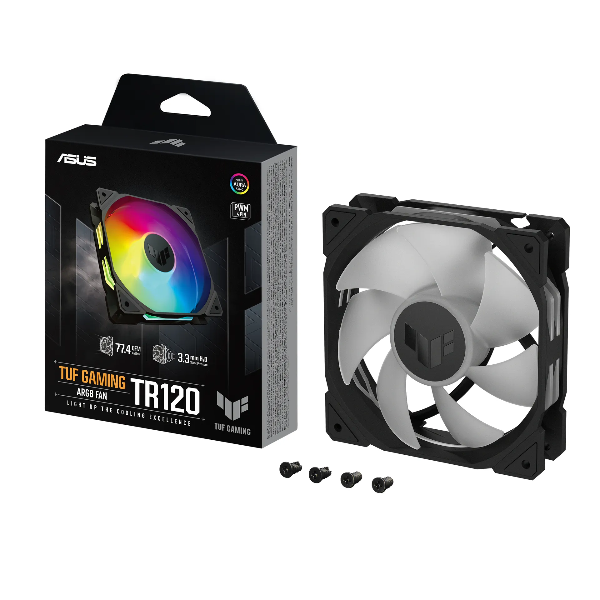 ASUS TUF Gaming TR120 ARGB Fan – Single Pack Computergehäuse Ventilator 12 cm Schwarz ASUS TUF Gaming TR120 ARGB Fan – Single Pack Computergehäuse Ventilator 12 cm Schwarz