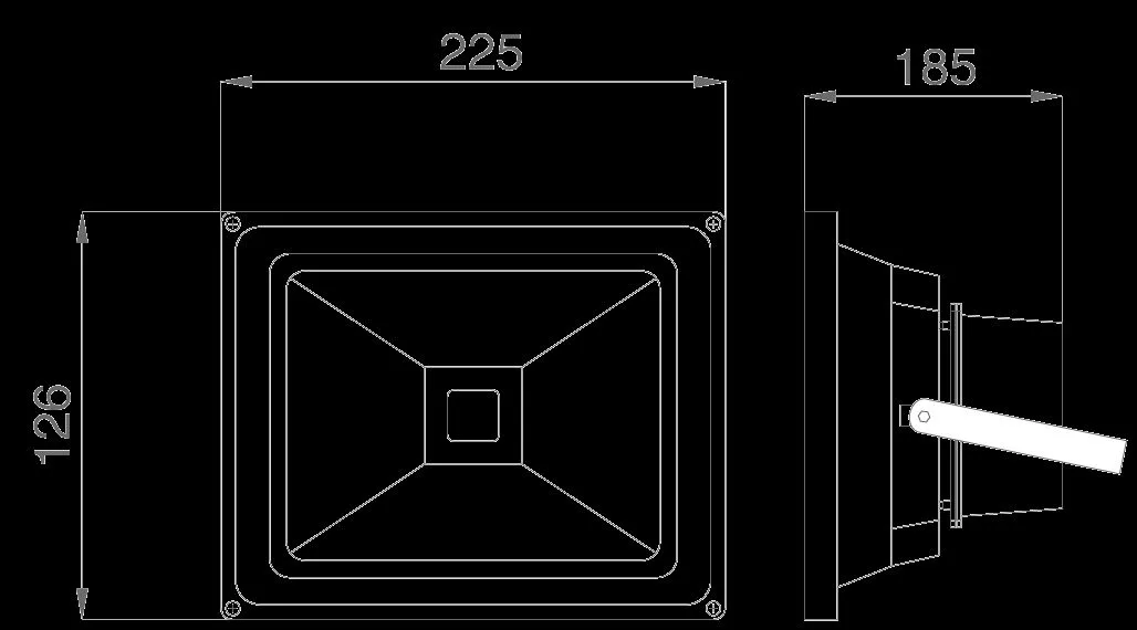 Synergy 21 LED Spot Outdoor Baustrahler 30W graues Gehäuse - warmweiß V2 – Bild 2