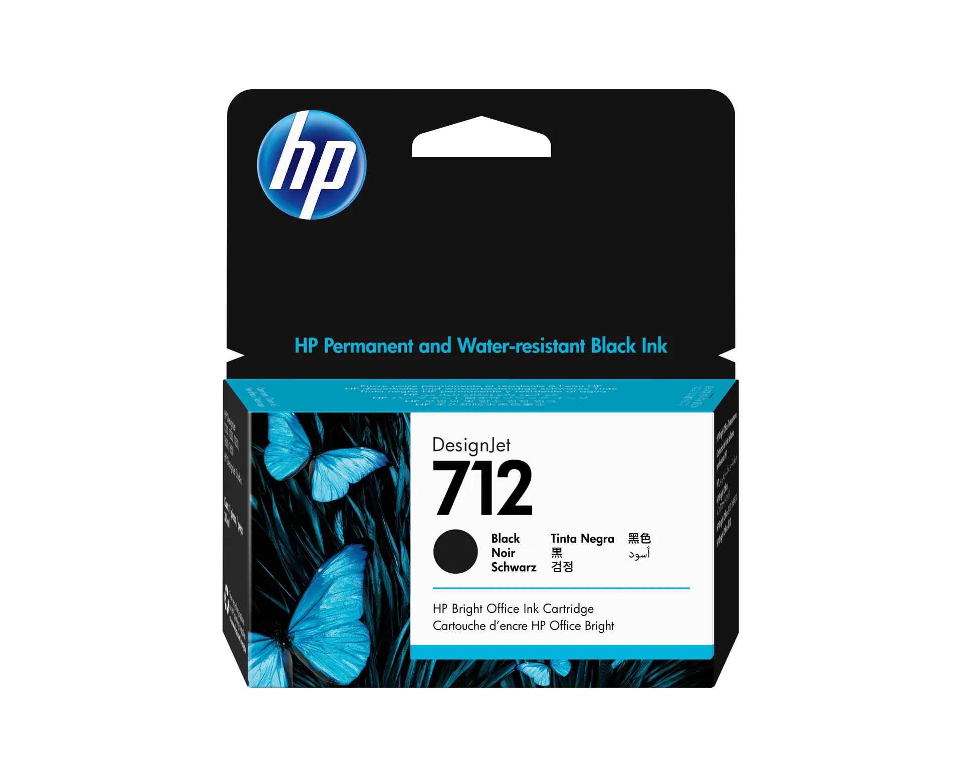 HP 712 Schwarz DesignJet Druckerpatrone, 38 ml HP 712 Schwarz DesignJet Druckerpatrone, 38 ml