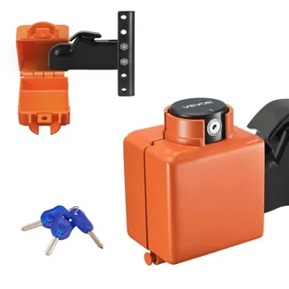 VEVOR Anhängerschloss, kompatibel mit 50,8/58,7 mm Kupplungen, robustes Anhängerkupplungsschloss mit 3 Schlüsseln, Diebstahlschutz, Sicherheitsschloss für Wohnmobile, Anhänger, Boote VEVOR Anhängerschloss, kompatibel mit 50,8/58,7 mm Kupplungen, robustes Anhängerkupplungsschloss mit 3 Schlüsseln, Diebstahlschutz, Sicherheitsschloss für Wohnmobile, Anhänger, Boote