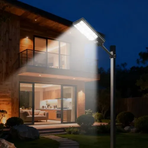 VEVOR Solar Straßenlaterne 450000LM, Straßenlampe 8000 W, Solarleuchte mit Dämmerungssensor, LED-Flutlicht mit Bewegungsmelder, IP65 wasserdichte Außenbeleuchtung, für Einfahrt & Hof, 1 Stück – Bild 7